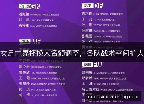 女足世界杯换人名额调整,各队战术空间扩大 女足世界杯换人名额调整,各队战术空间扩大